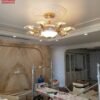 Quạt trần đèn chùm giấu cánh GM333T 2