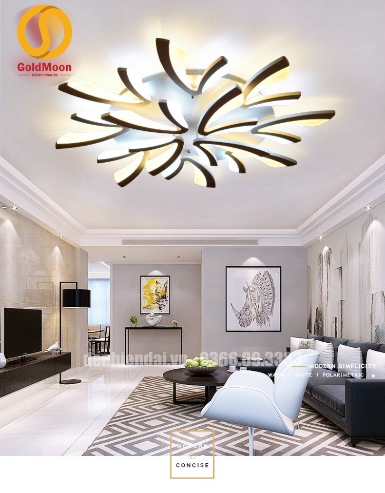 Đèn mâm ốp trần hiện đại 1053-12 Den mam op tran led 1053 04 Đèn mâm ốp trần hiện đại 1053-15