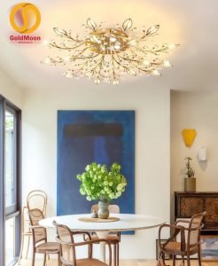 Đèn mâm ốp trần cành vàng lá ngọc 1077 4