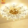 Đèn mâm ốp trần cành vàng lá ngọc 1077 7