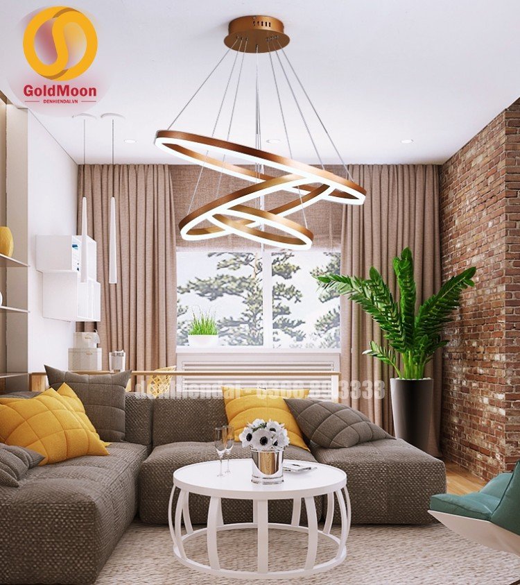 Đ&egrave;n thả 3 v&ograve;ng led, kiểu thi&ecirc;n h&agrave; 33042