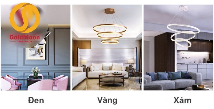Đ&egrave;n thả 3 v&ograve;ng led, kiểu thi&ecirc;n h&agrave; 33042