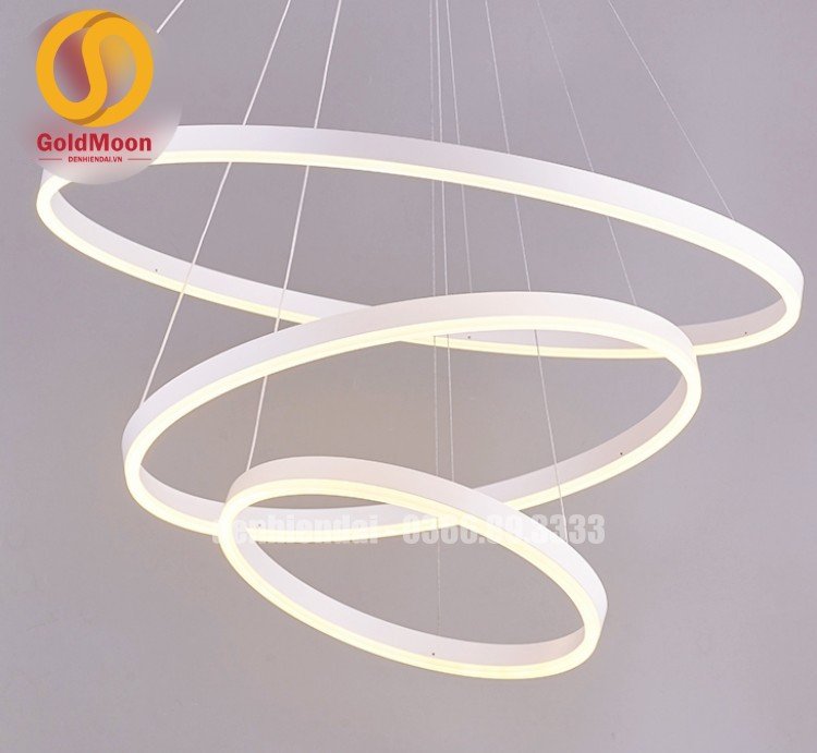 Đ&egrave;n thả 3 v&ograve;ng led, kiểu thi&ecirc;n h&agrave; 33042