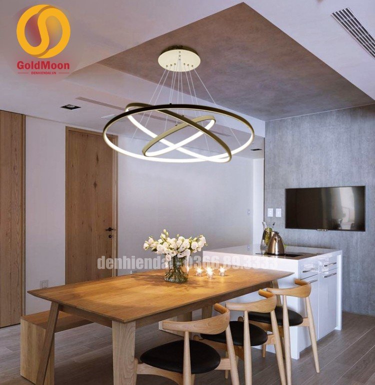 Đ&egrave;n thả 3 v&ograve;ng led, kiểu thi&ecirc;n h&agrave; 3305
