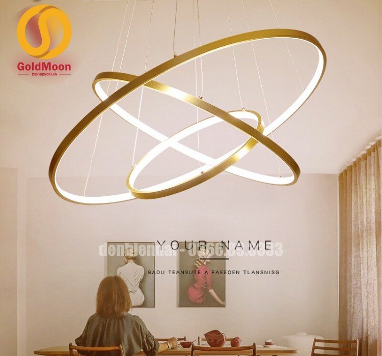 Đ&egrave;n thả 3 v&ograve;ng led, kiểu thi&ecirc;n h&agrave; 3305