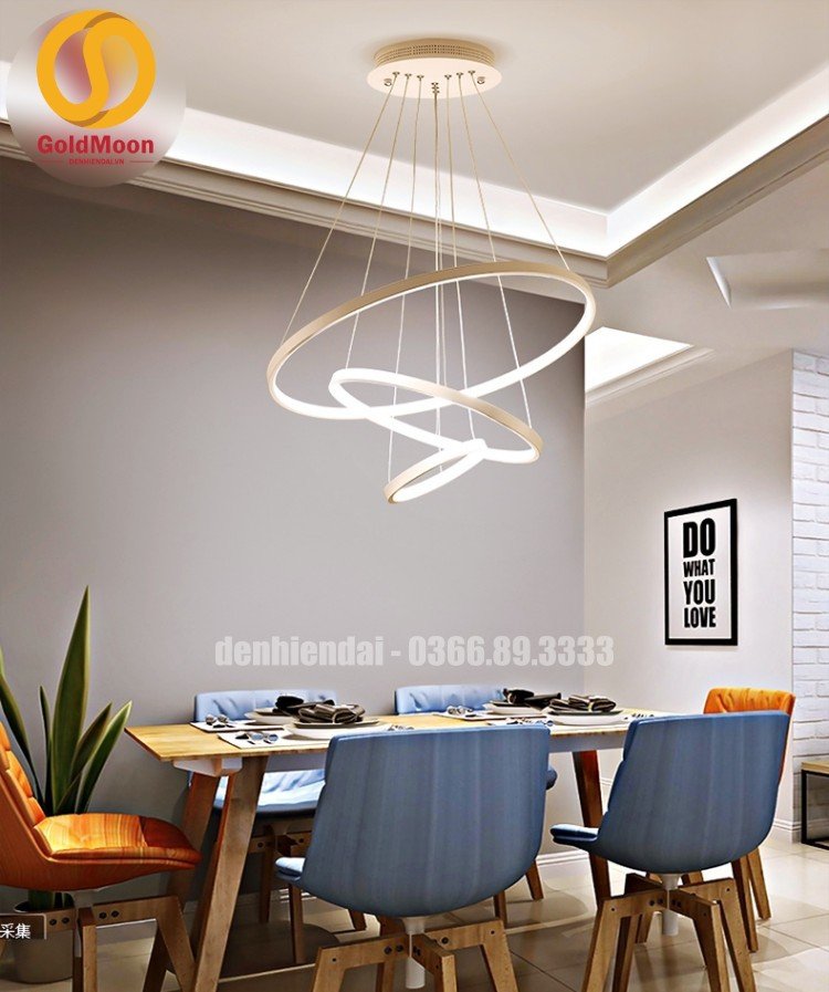 Đ&egrave;n thả 3 v&ograve;ng led, kiểu thi&ecirc;n h&agrave; 3305