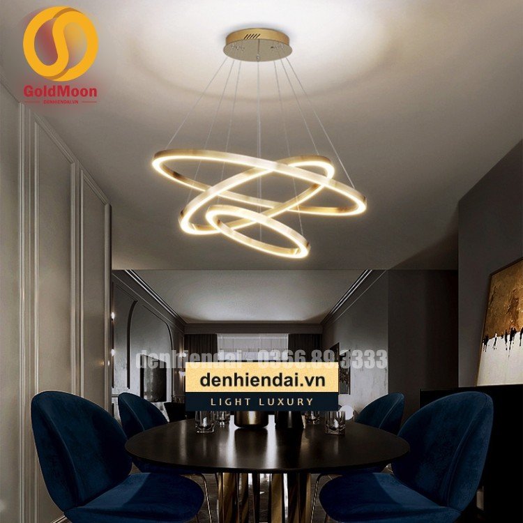 Đ&egrave;n thả 3 v&ograve;ng led, kiểu thi&ecirc;n h&agrave; 3306