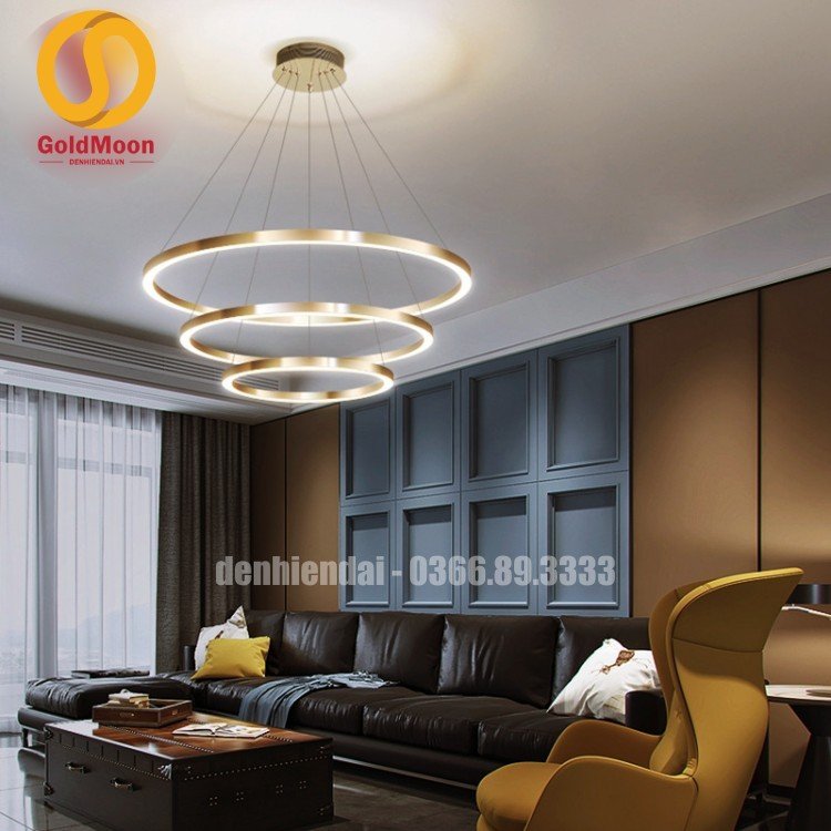 Đ&egrave;n thả 3 v&ograve;ng led, kiểu thi&ecirc;n h&agrave; 3306