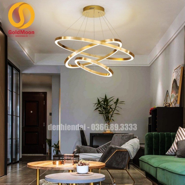 Đ&egrave;n thả 3 v&ograve;ng led, kiểu thi&ecirc;n h&agrave; 3306