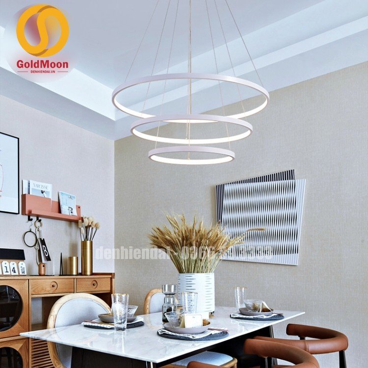 Đ&egrave;n thả 3 v&ograve;ng led, kiểu thi&ecirc;n h&agrave; 3307