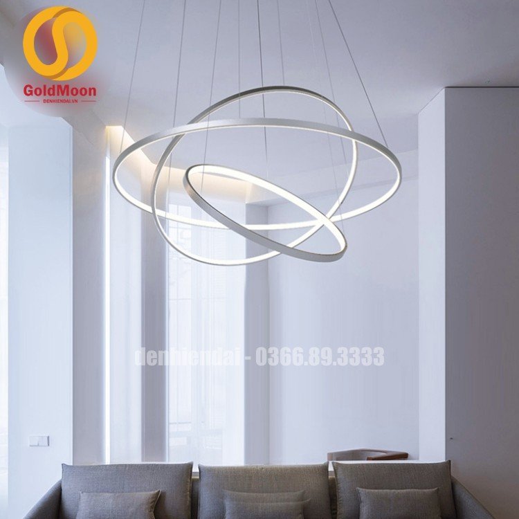 Đ&egrave;n thả 3 v&ograve;ng led, kiểu thi&ecirc;n h&agrave; 3307