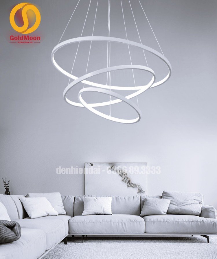 Đ&egrave;n thả 3 v&ograve;ng led, kiểu thi&ecirc;n h&agrave; 3307