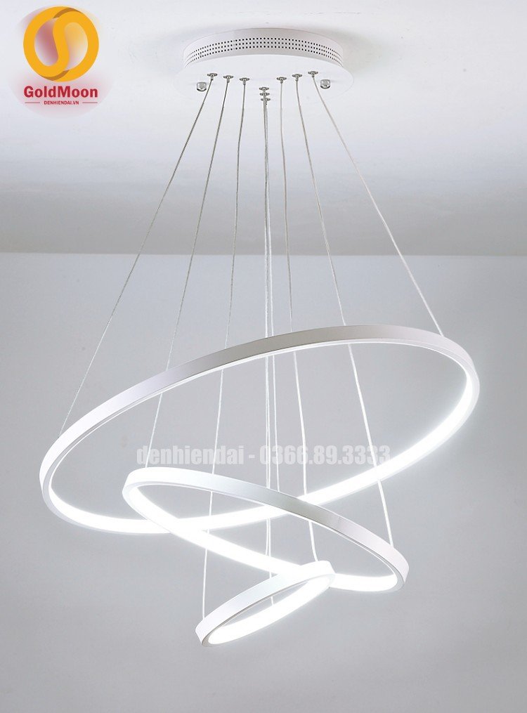 Đ&egrave;n thả 3 v&ograve;ng led, kiểu thi&ecirc;n h&agrave; 3307