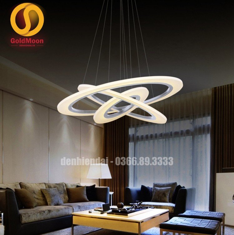 Đ&egrave;n thả 3 v&ograve;ng led, kiểu thi&ecirc;n h&agrave; 3309