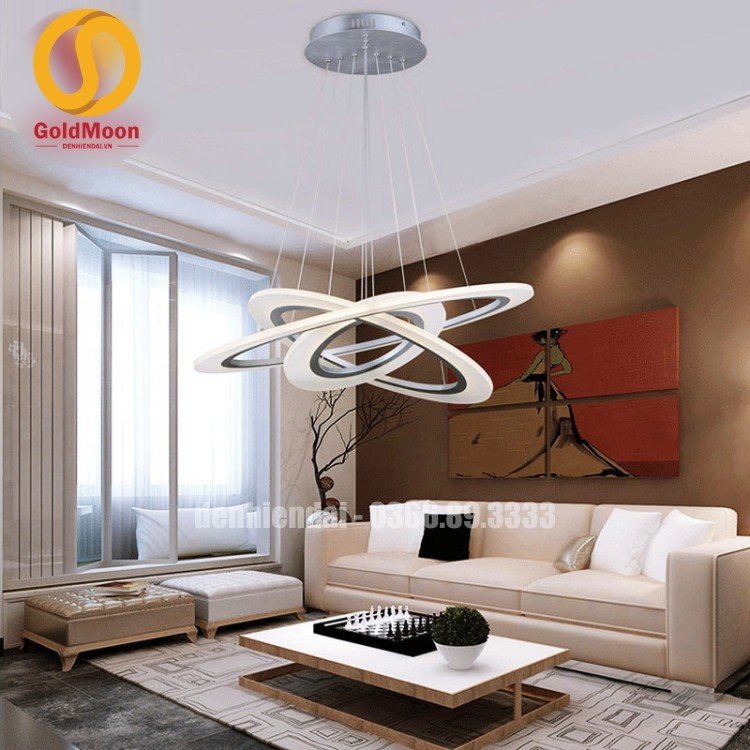 Đ&egrave;n thả 3 v&ograve;ng led, kiểu thi&ecirc;n h&agrave; 3309