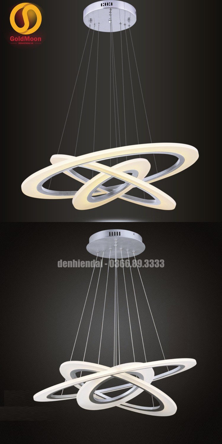 Đ&egrave;n thả 3 v&ograve;ng led, kiểu thi&ecirc;n h&agrave; 3309