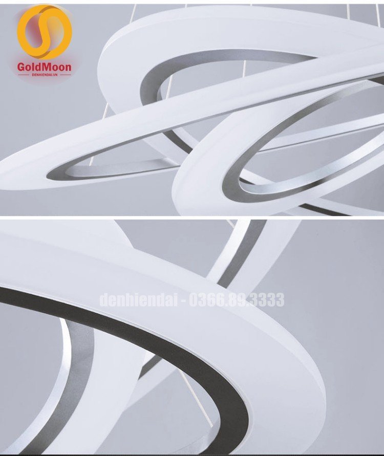 Đ&egrave;n thả 3 v&ograve;ng led, kiểu thi&ecirc;n h&agrave; 3309