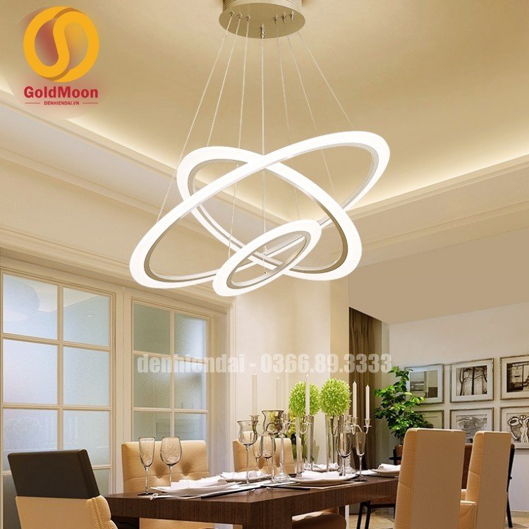 Đ&egrave;n thả 3 v&ograve;ng led, kiểu thi&ecirc;n h&agrave; 3310