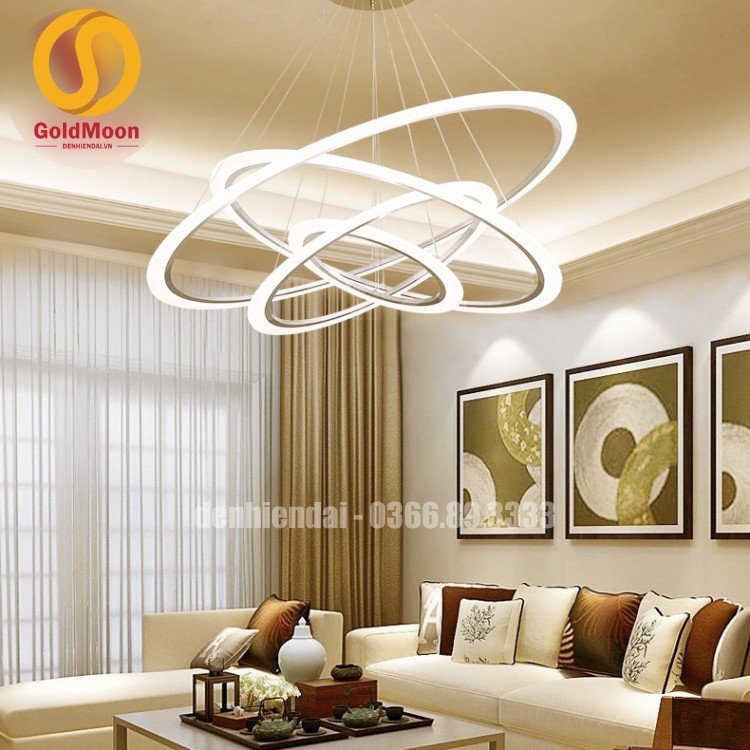 Đ&egrave;n thả 3 v&ograve;ng led, kiểu thi&ecirc;n h&agrave; 3310