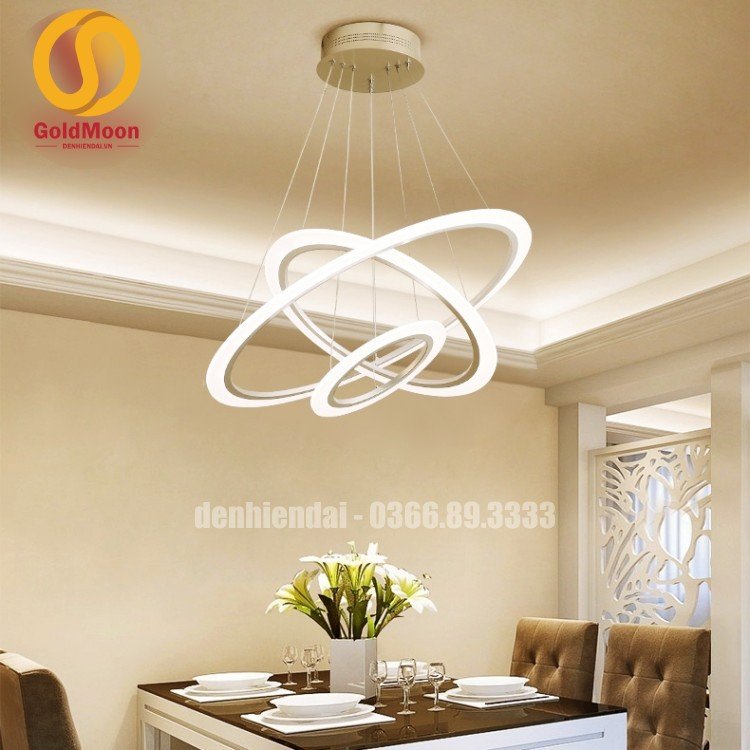 Đ&egrave;n thả 3 v&ograve;ng led, kiểu thi&ecirc;n h&agrave; 3310