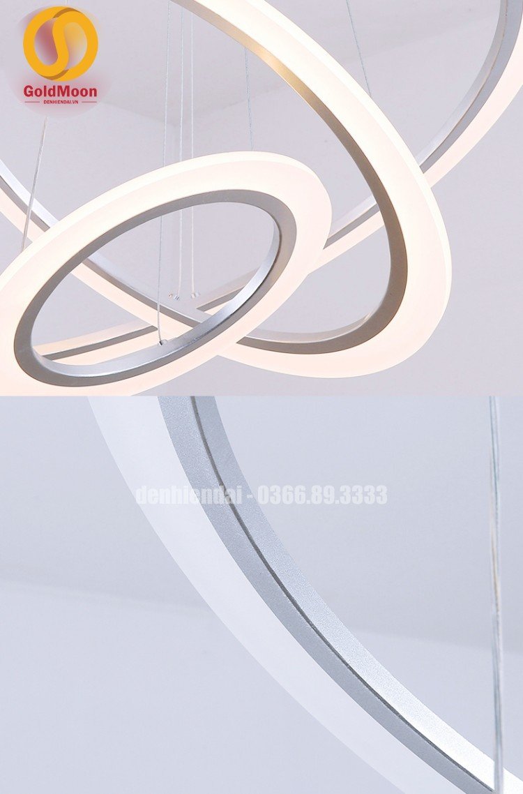 Đ&egrave;n thả 3 v&ograve;ng led, kiểu thi&ecirc;n h&agrave; 3310