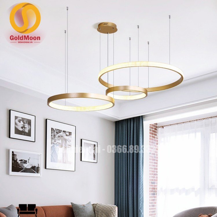 Đ&egrave;n thả 3 v&ograve;ng led, kiểu thi&ecirc;n h&agrave; 3311