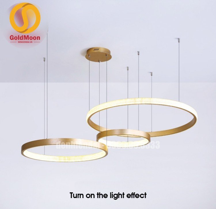 Đ&egrave;n thả 3 v&ograve;ng led, kiểu thi&ecirc;n h&agrave; 3311