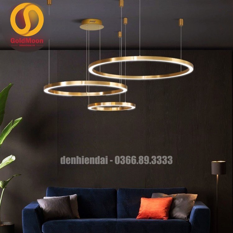Đ&egrave;n thả 3 v&ograve;ng led, kiểu thi&ecirc;n h&agrave; 3312