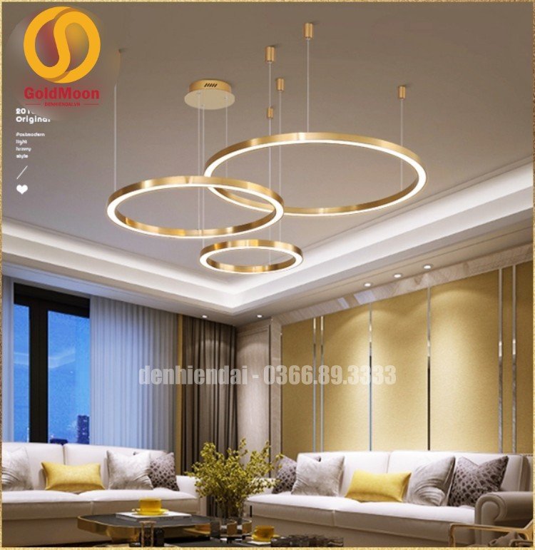 Đ&egrave;n thả 3 v&ograve;ng led, kiểu thi&ecirc;n h&agrave; 3312