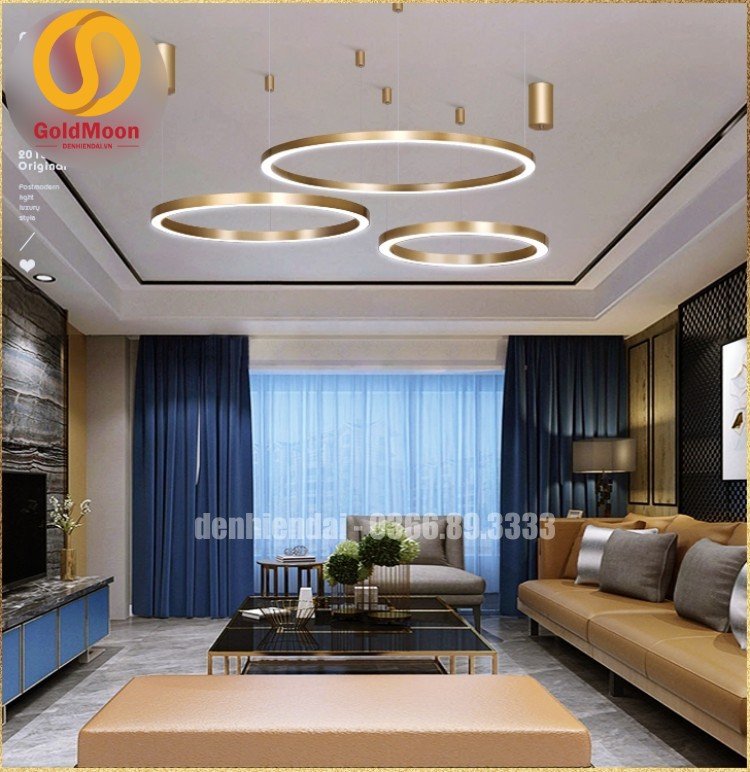 Đ&egrave;n thả 3 v&ograve;ng led, kiểu thi&ecirc;n h&agrave; 3312