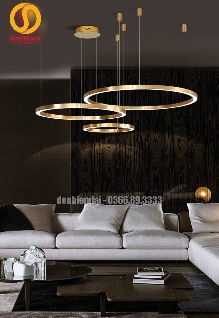 Đ&egrave;n thả 3 v&ograve;ng led, kiểu thi&ecirc;n h&agrave; 3312