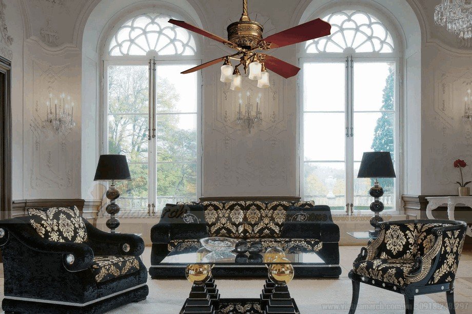 Đặc điểm nổi bật của quạt trần đ&egrave;n biệt thự .