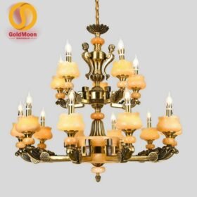 Đèn chùm đồng đá 8259T15 2