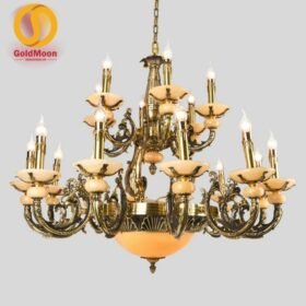 Đèn chùm đồng đá 8261T18 2