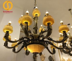 Đèn chùm đồng cao cấp GoldMoon tại Hà Nội Den chum dong cao cap van duy tai ha noi 7