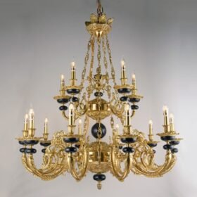 Đèn chùm đồng đá 8086T15 1