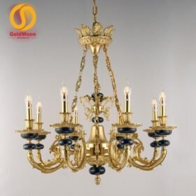 Đèn chùm đồng đá 8086T8 1