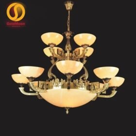 Đèn chùm đồng đá 8167T12 1