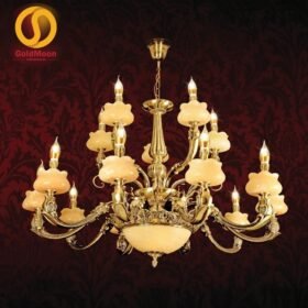 Đèn chùm đồng đá 8205T15 1