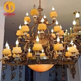 Đèn chùm đồng đá 8218T24 1