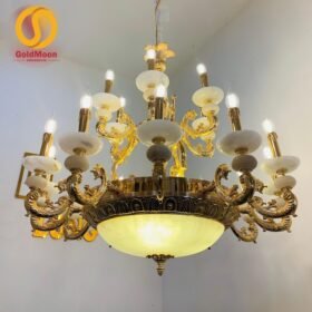 Đèn chùm đồng đá 8239T18 1