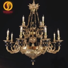 Đèn chùm đồng đá 8248T12 1