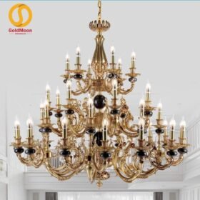 Đèn chùm đồng đá 8253T38 1