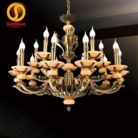 Đèn chùm đồng đá 8257T15 1