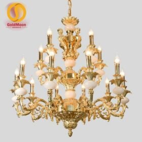 Đèn chùm đồng đá 8258T15 1