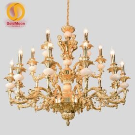 Đèn chùm đồng đá 8258T18 1