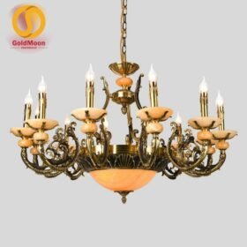 Đèn chùm đồng đá 8261T12 1