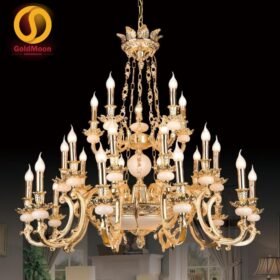 Đèn chùm đồng đá 8273T25 1