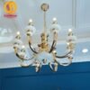 Đèn chùm đồng đá 8163T8 2