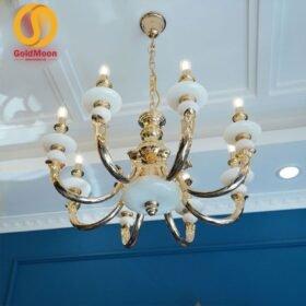 Đèn chùm đồng đá 8163T8 2